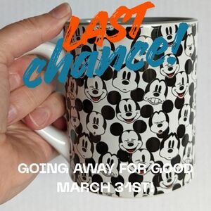 🚨LAST CHANCE🚨 Disney Mickey Mouse faces black, white, and gray mug